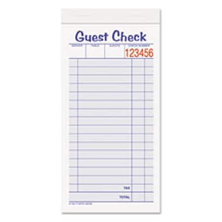 Adams Business Forms Guest Check Unit Set- Carbonless Duplicate- 6.88 x 3.38- 50 Forms- 10 Per Pack 10450SW
